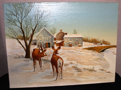 Vintage smith oil painting - r.,