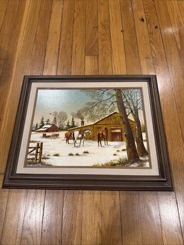 Americana folk art oil - americana,