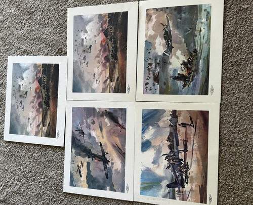 Wwii watercolor print - print, lot